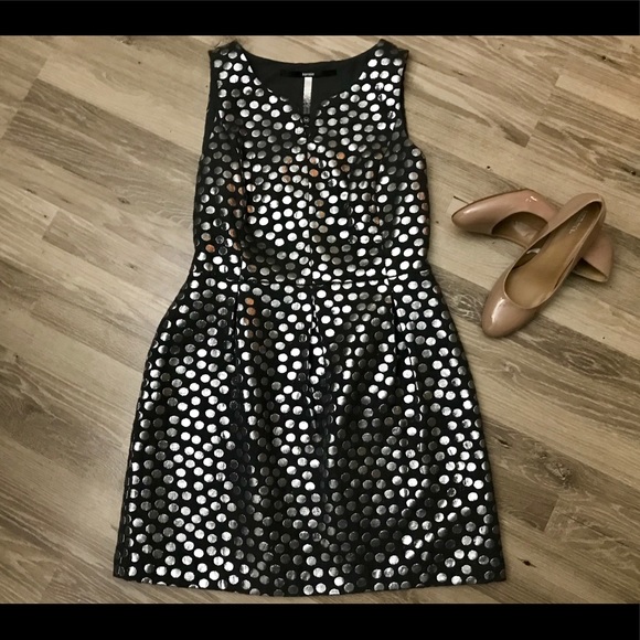 Kensie Dresses & Skirts - NWOT/EUC! Navy Kensie Dress with Silver PolkaDots!